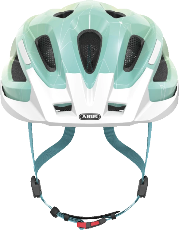 Kask Abus Aduro 2.0 blue art (niebieski gradient) - widok profilowy z boku kasku rowerowego