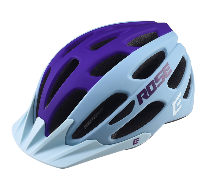 Kask EXTEND Rose blue - night violet M/L (niebieski) - widok profilowy z boku kasku rowerowego