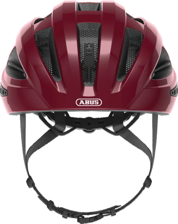 Kask Abus Macator bordeaux red (bordowy) - widok profilowy z boku kasku rowerowego