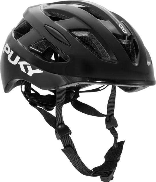 Kask PUKY S (48 - 55cm) black (czarny) - widok profilowy z boku kasku rowerowego