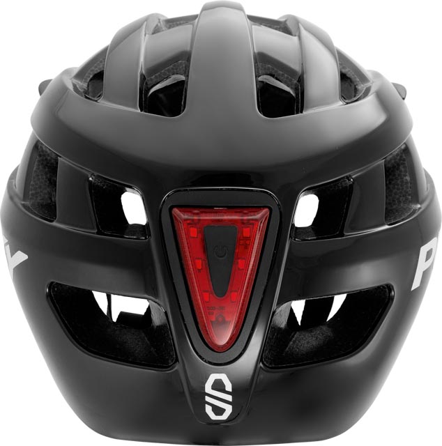 Kask PUKY S (48 - 55cm) black (czarny) - rzut z perspektywy przedniej z wentylacją