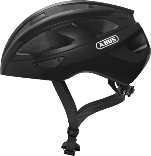 Kask Abus Macator velvet black (czarny) - widok profilowy kasku rowerowego