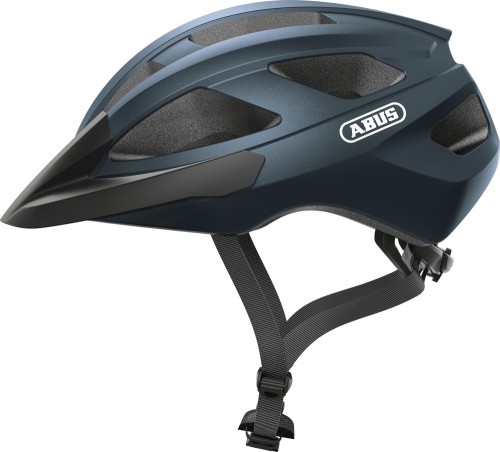 Kask Abus Macator midnight blue (ciemnoniebieski) - widok profilowy kasku rowerowego