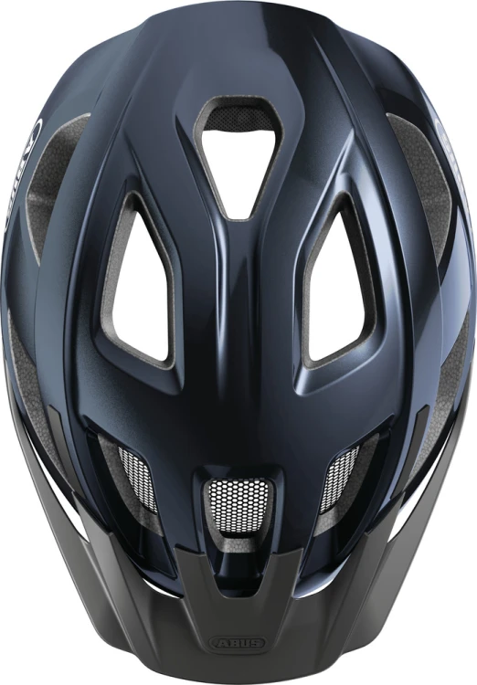 Kask Abus Aduro 3.0 midnight blue (ciemnoniebieski) - widok z góry prezentujący układ kanałów wentylacyjnych