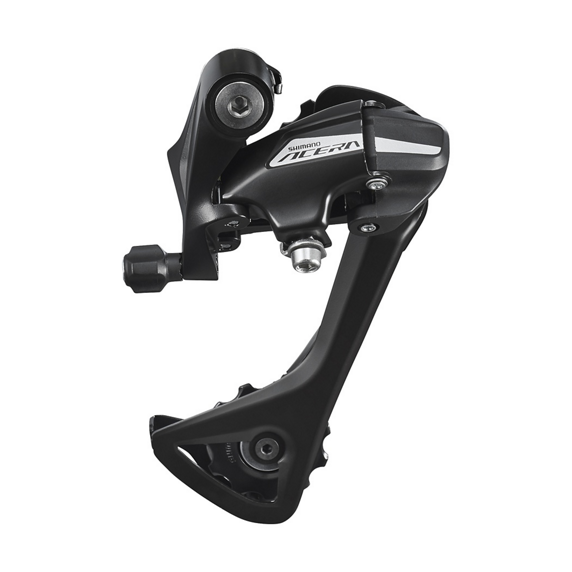 Czarna 7/8-rzędowa przerzutka tylna Shimano Acera RD-M3020 z długim wózkiem SGS