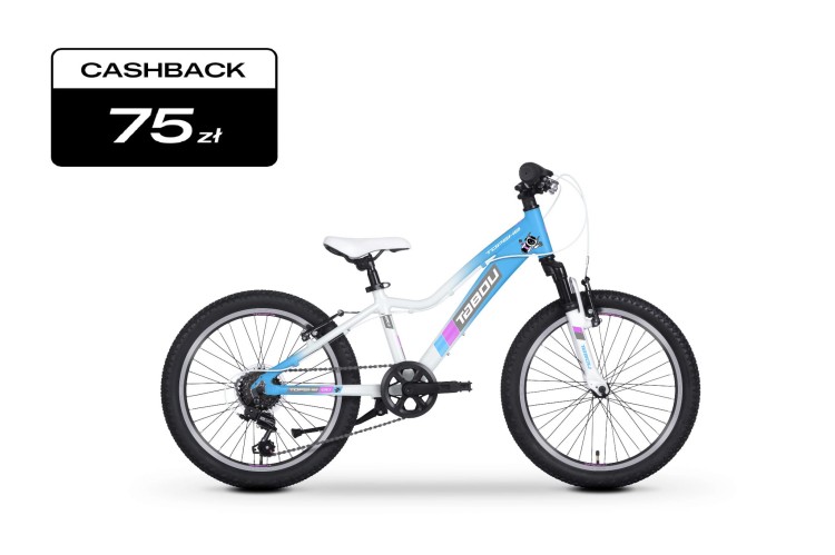 Rower dziewczęcy 20" Tabou Topshe biało-niebieski