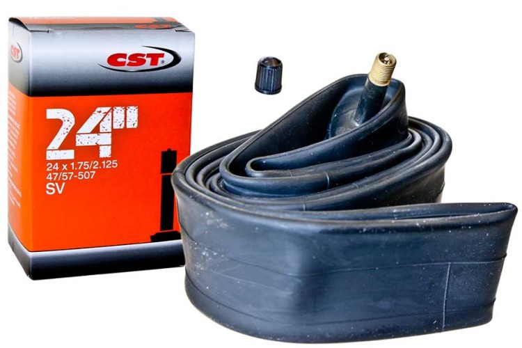 Dętka rowerowa CST 24 cale 24x1.75/2.125 z zaworem samochodowym AV 40mm.