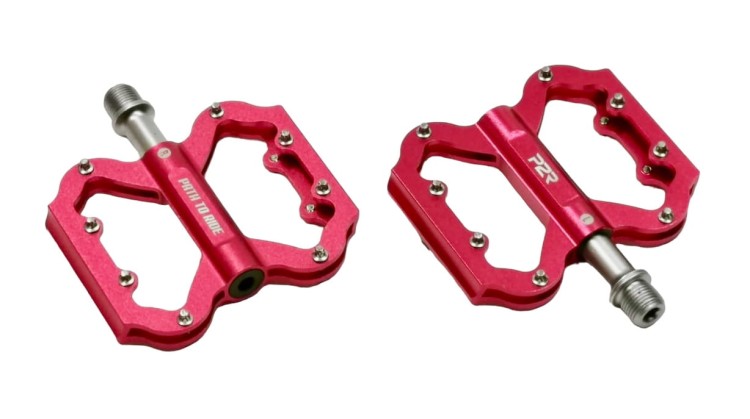 Lekkie pedały platformowe P2R FLATMAN 50 czerwone