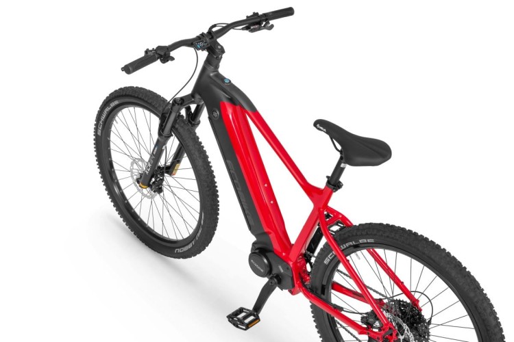 Rower elektryczny E-MTB Ecobike RX500 czarno-czerwony