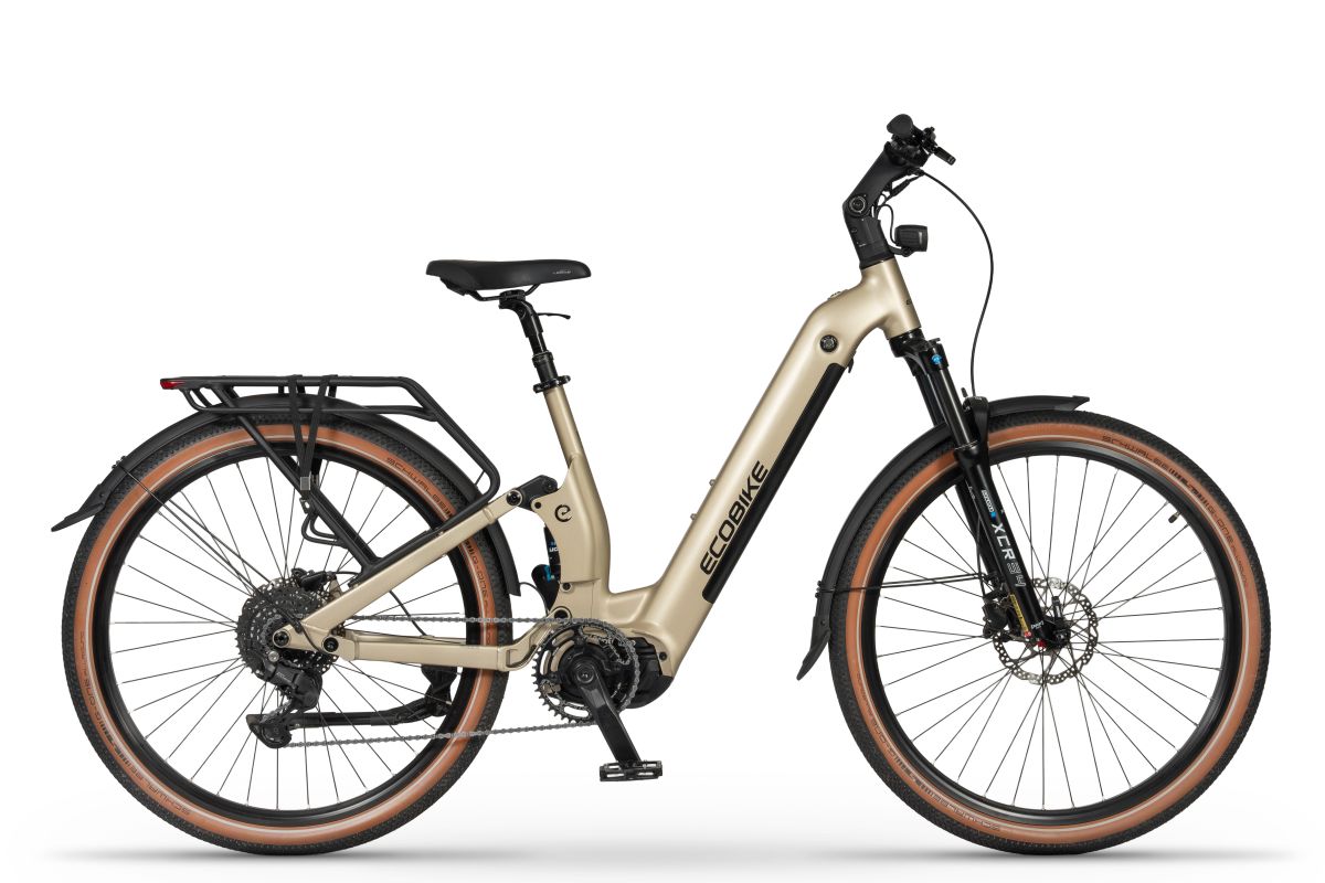 Wygodny rower elektryczny Ecobike Flex z niską ramą typu low-step