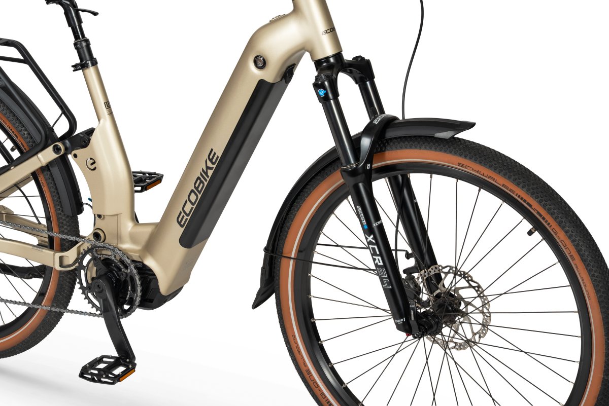 Napęd Shimano Cues i bagażnik MIK Ecobike Flex