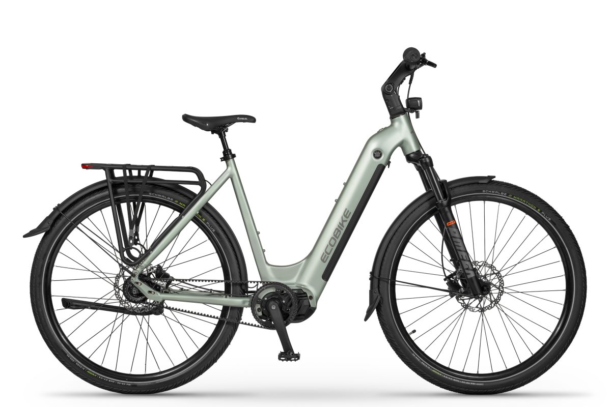Bezobsługowy rower elektryczny na pasku ECOBIKE LX400 Arctic Silver