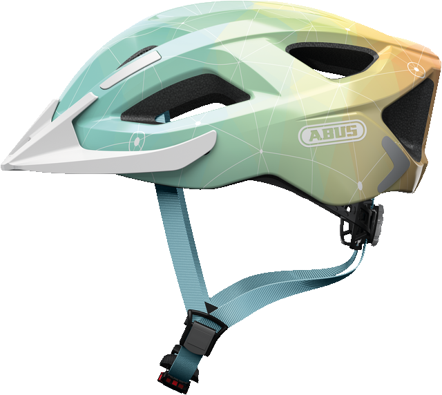 Abus Aduro 2.0 od tyłu: pokrętło Zoom Evo z lampką LED i odblaski